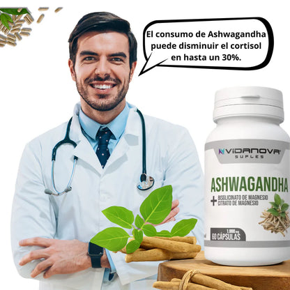 Ashwagandha + Magnesio 1000mg 60 CAPS