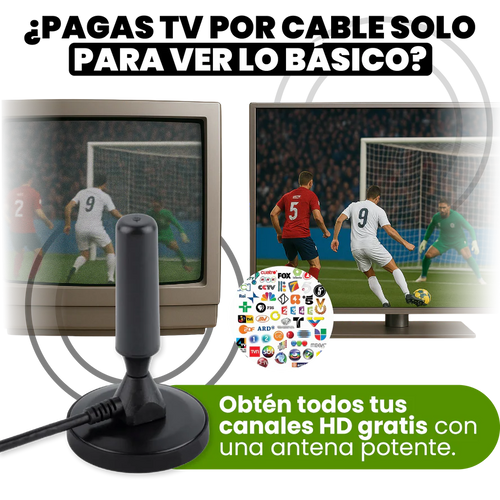 Antena de TV para Smart TV (sin cable)