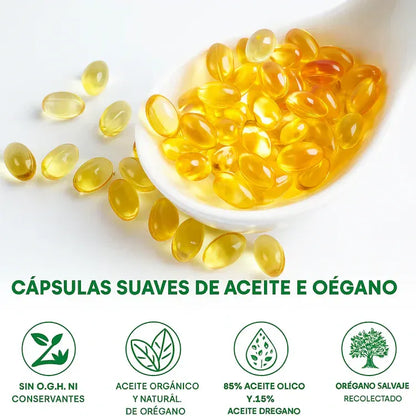 Aceite de Oregano Elimina Hongos Virus e Infecciones (60 Capsulas)