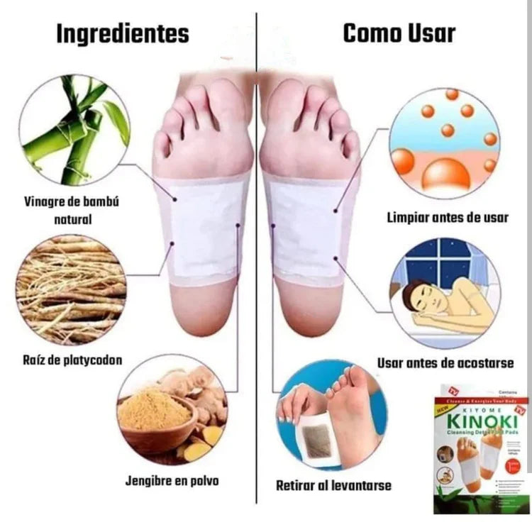 KINOKI™ PARCHES DESINTOXICANTES ¡Purifica tu cuerpo mientras duermes!